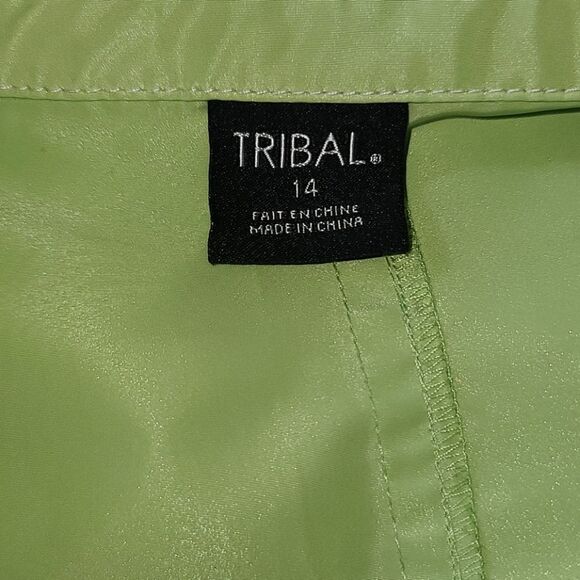 TRIBAL Pistachio Green Rain Jacket- size 14 - Picture 3 of 5